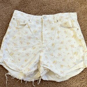 Floral Jean shorts